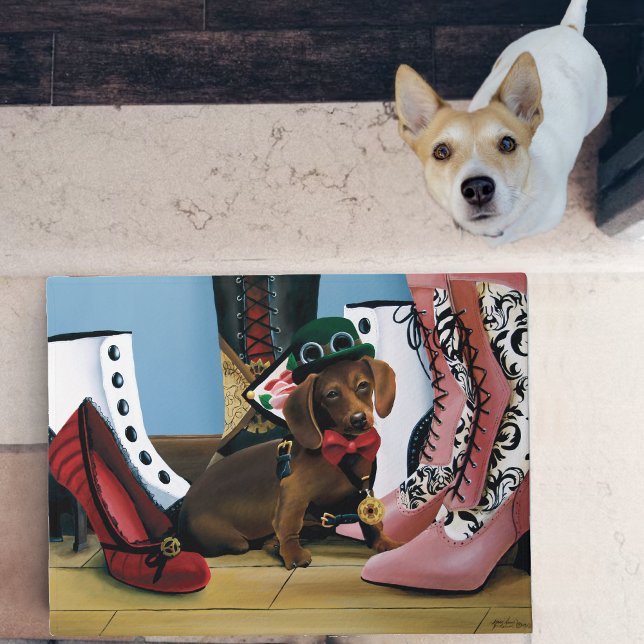 Paillasson Chien teckel steampunk Bottes victoriennes (Créateur téléchargé)