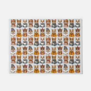 Paillasson Chiens de Corgi gallois branchés