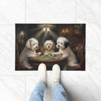 Chiens De Coton De Tulear Jouant Poker Art