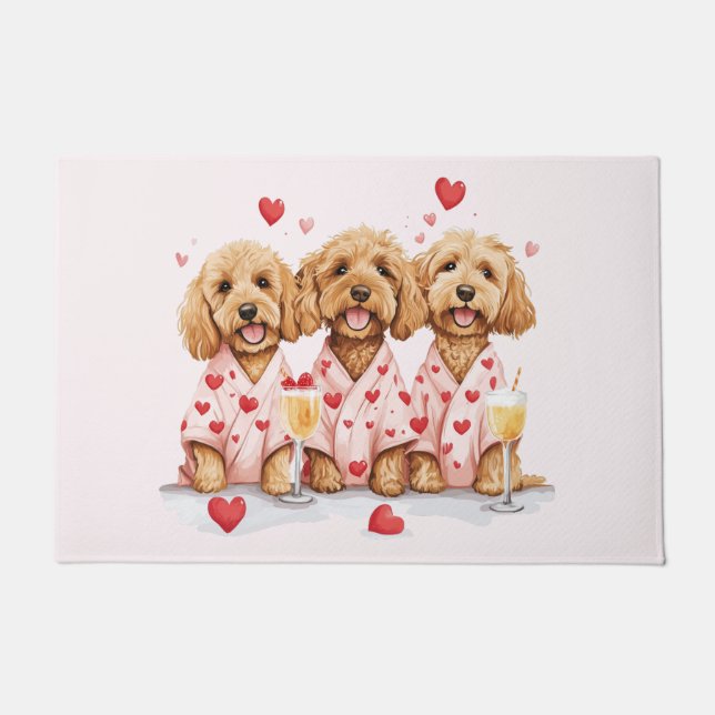 Paillasson Chiens de Valentines Day (Devant)