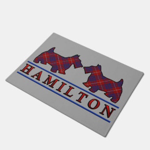 Paillasson Chiens écossais du Clan Hamilton Tartan Scottie