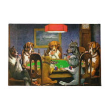Chiens jouant au poker
