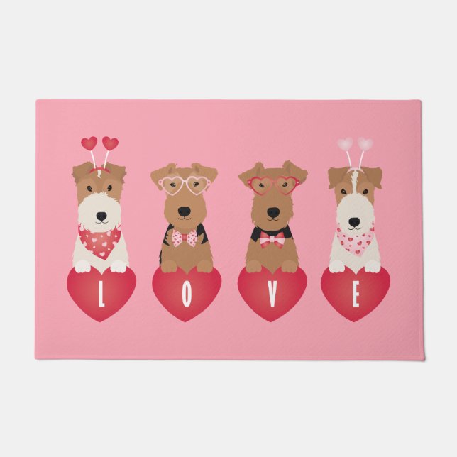 Paillasson Chiens Terrier de Valentine Welsh Wire Fox (Devant)