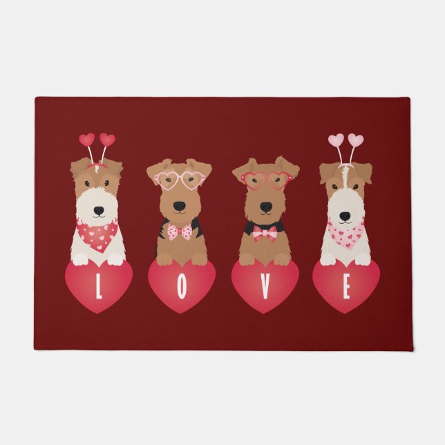 Paillasson Chiens Terrier de Valentine Welsh Wire Fox (Devant)