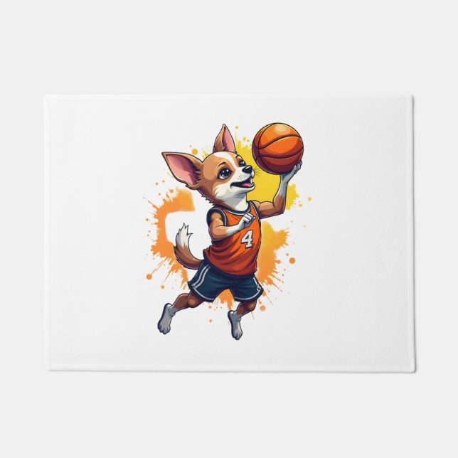 Paillasson Chihuahua  Basketball  Player  Sport  Dunk  Copy (Devant)
