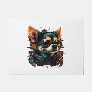Paillasson Chihuahua Biker Motorcyle Riding Chien Papa