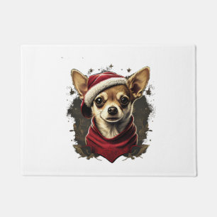 Paillasson Chihuahua Joyeux Noël X-Mas Tree Cute