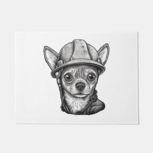 Paillasson Chihuahua Ouvrier de construction