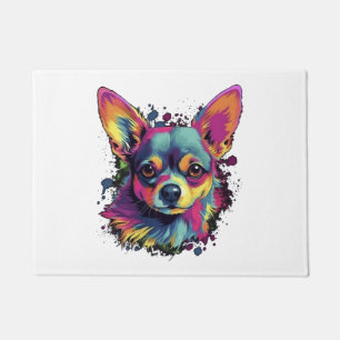 Paillasson Chihuahua peinture Abstraite couleur mignonne chie