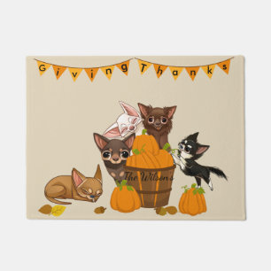 Paillasson Chihuahua Thanksgiving Doormat