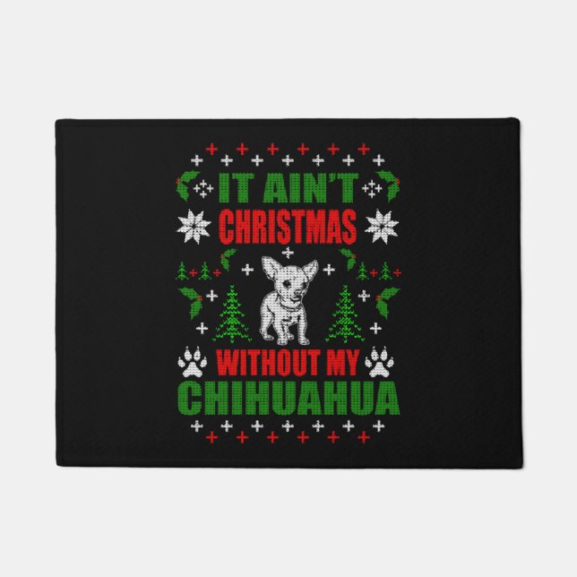 Paillasson Chihuahua Ugly Christmas Sweater (Devant)