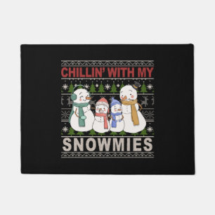 Paillasson Chillin with My Snowmies Funny Ugly Christmas