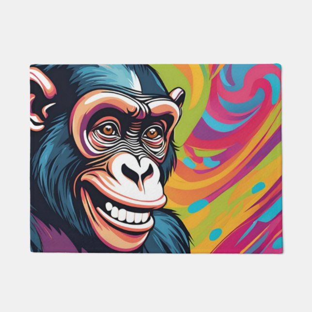 Paillasson Chimpanzé fou mignon (Devant)