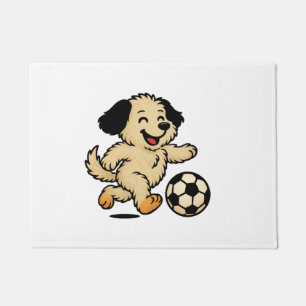 Paillasson Chiot jouant au football