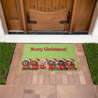 Paillasson Chiots Teckel de Noël