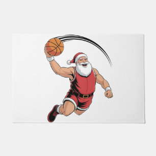 Paillasson Chirstmas Basketball Jouer Santa Claus Sport