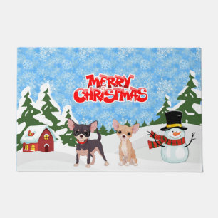 Paillasson Chiwawas de Joyeux Noël