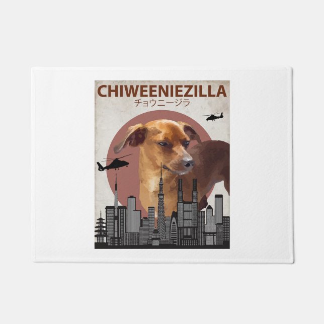 Paillasson Chiweeniezilla Funny Chiweenie T-Shirt Amoureux de (Devant)