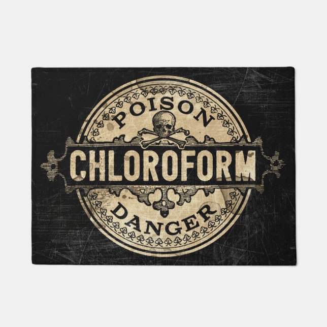 Paillasson Chloroforme Vintage Style Poison Étiquette (Devant)