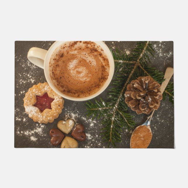 Paillasson Chocolat chaud de Noël (Devant)