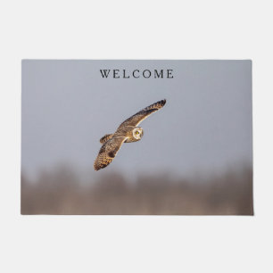 Paillasson Chouette à oreilles courtes dans les Prairies de S