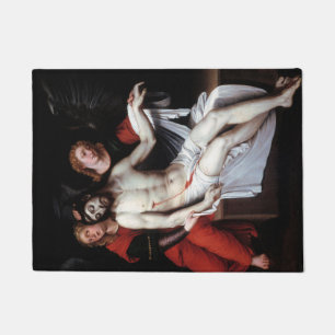 Paillasson Christ mort soutenu par deux anges (Ribalta)