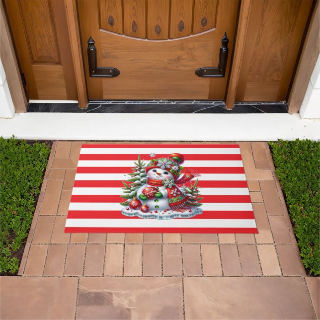 Paillasson Christmas Snowman Door Mat (De plein air)