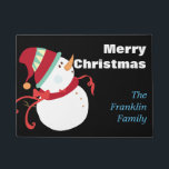 Paillasson Christmas Snowman - Personnalisé<br><div class="desc">Personnalisez ce tapis de Noël avec votre nom,  ou offrez-le en cadeau à un ami!</div>