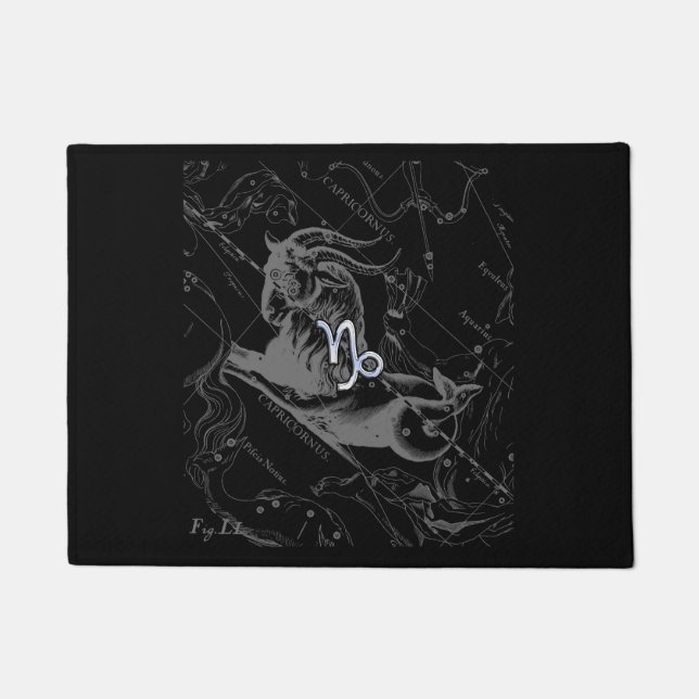 Paillasson Chrome Capricorn Symbole Zodiaque sur Hevelius (Devant)