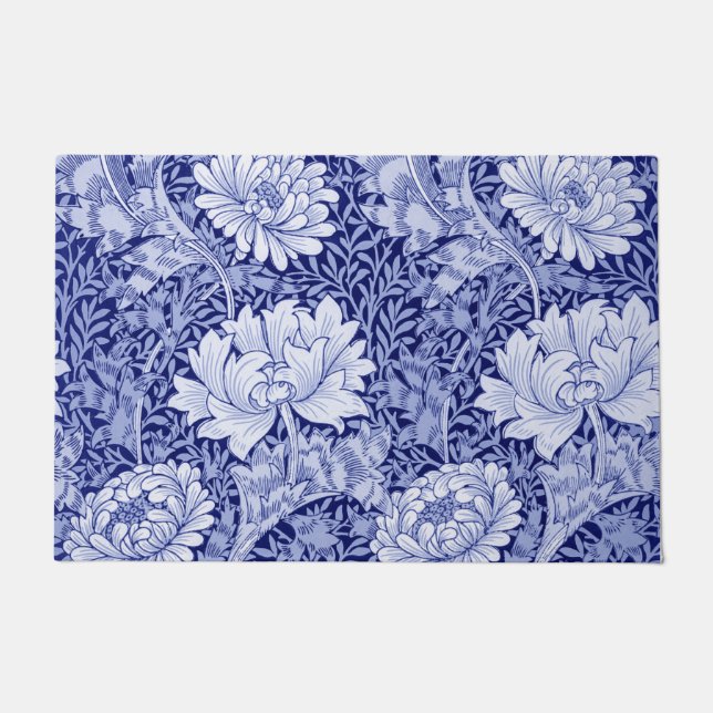 Paillasson Chrysanthemum Blue, William Morris (Devant)