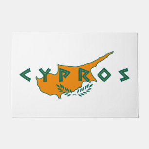 Paillasson Chypre cypros drapeau du pays symbole texte grec