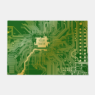 Paillasson Circuit Monogramme Motherboard Electronics Chip Te