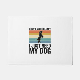 Paillasson Citation de thérapie pour amateur de chiens Design