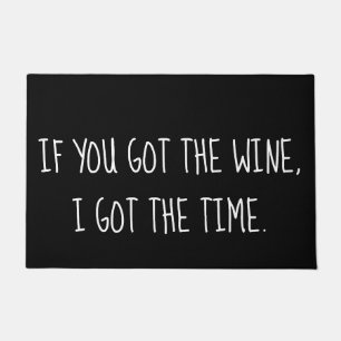 Paillasson Citation de vin, humour d'amateur de vin