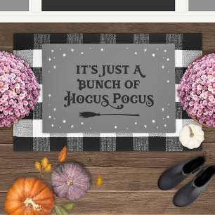 Paillasson Citation Hocus Pocus Grey et Black Halloween
