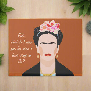 Paillasson Citation Motivation Frida Kahlo Illustration Bienv