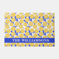 Citron Motif bleu jaune personnalisé