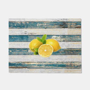 Paillasson Citrons rustiques (bleus)