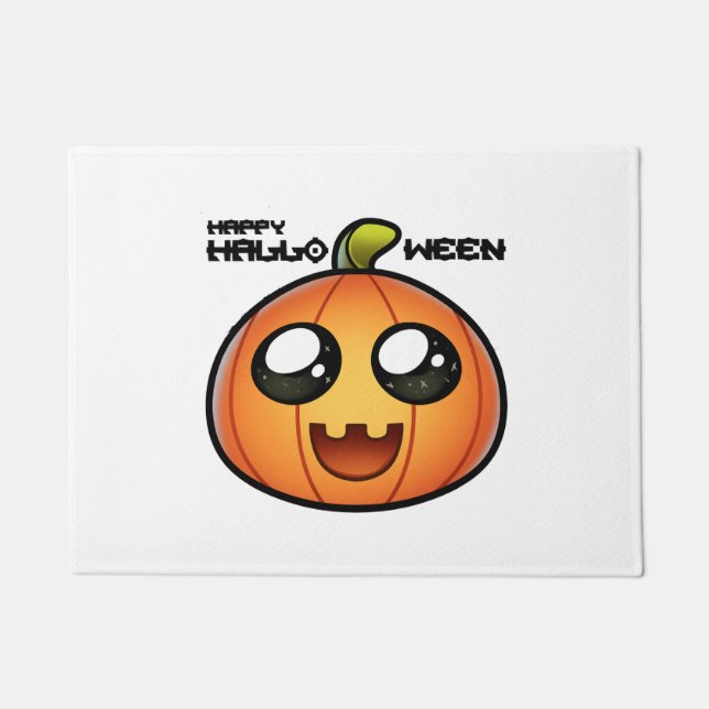 Paillasson citrouille d'halloween (Devant)