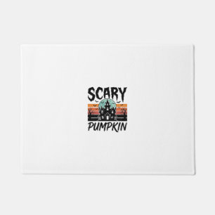 Paillasson Citrouille effrayante Maison hantée vintage Hallow
