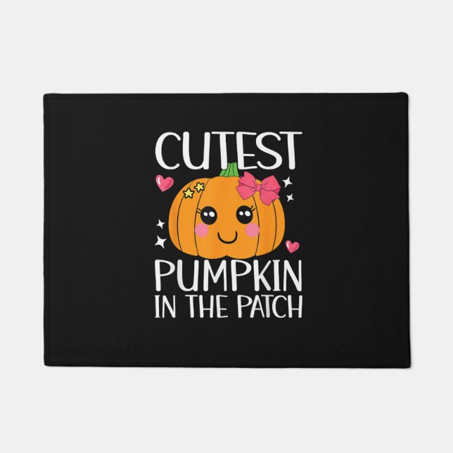 Paillasson Citrouille le plus froid dans le Patch Halloween T (Devant)