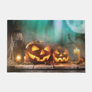 Paillasson Citrouilles d'Halloween et chauves-souris