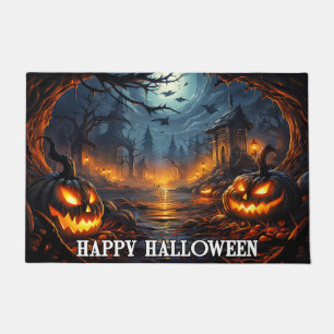 Paillasson Citrouilles éffrayants Bonne Halloween