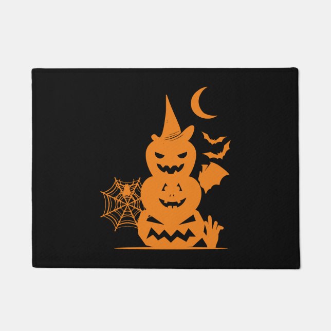 Paillasson Citrouilles empilées Halloween (Devant)