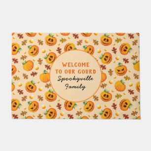 Paillasson Citrouilles Halloween Bienvenue À Notre Gourde Ajo