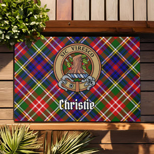 Paillasson Clan Christie Crête sur Tartan
