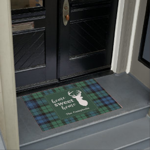 Paillasson Clan de Noël Tartan personnalisé Campbell Plaid