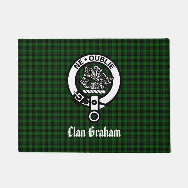 Paillasson Clan Graham Crest & Tartan (Devant)