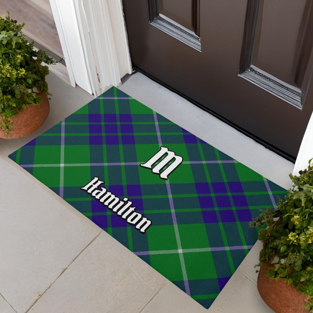 Paillasson Clan Hamilton Chasse Tartan Doormat (Créateur téléchargé)