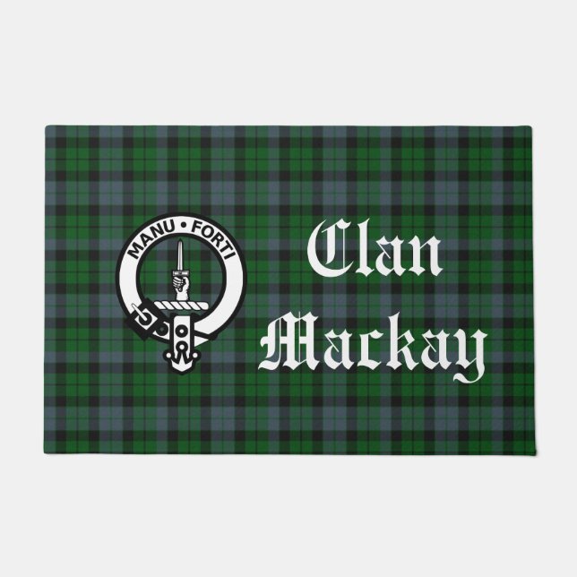 Paillasson Clan Mackay Crest Badge & Tartan (Devant)